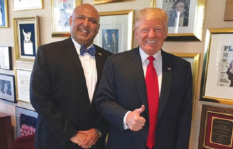US President Donald Trump and Sajid Tarar
