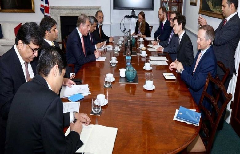 FM Qureshi, British Secretary of State exchange views on important matters