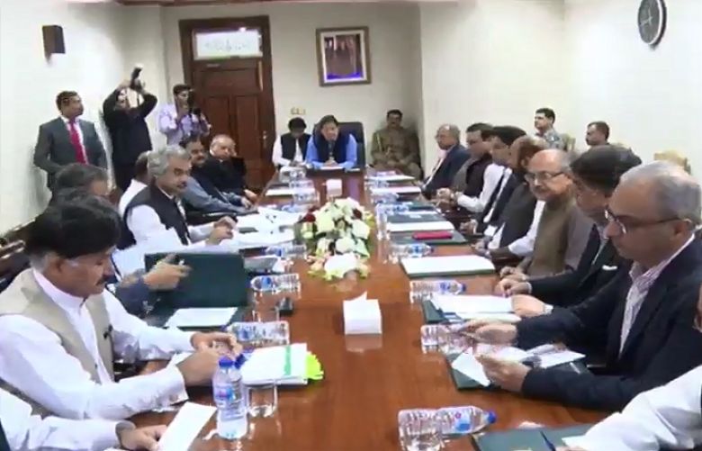 Prime Minister Imran Khan chairing a meeting about Ramazan Package 2019
