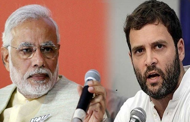 Congress party leader Rahul Gandhi and Prime Minister Narendra Modi 