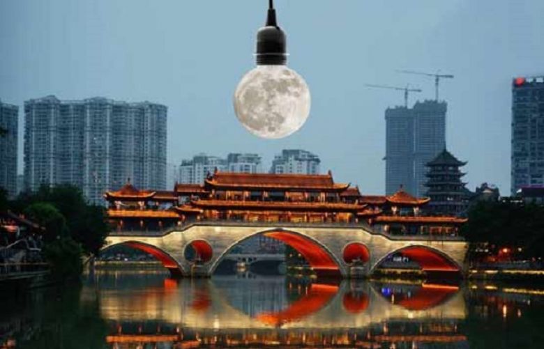 Chinese fake moon to brighten the country