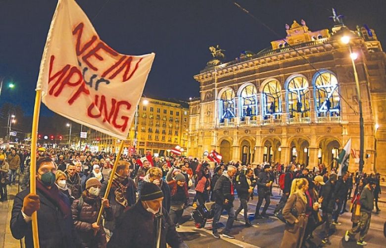 Thousands rally against Covid curbs in Austria, Australia
