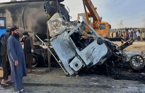 At least 21 dead after bus collides with tanker in southern Afghanistan