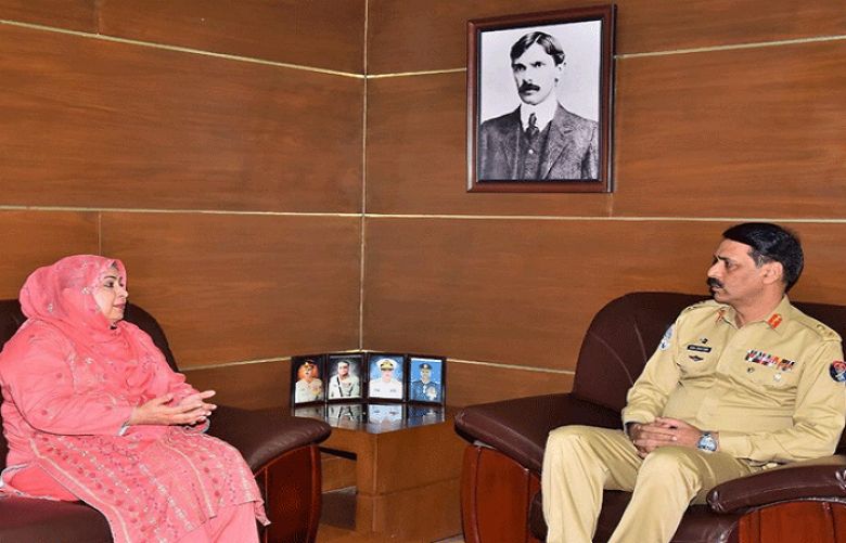 The chairperson of the Defence of Human Rights, Amina Masood Janjua, met DG ISPR Lt-Gen Asif Ghafoor