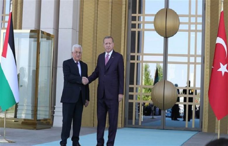Turkish President Recep Tayyip Erdogan and Palestinian President Mahmoud Abbas