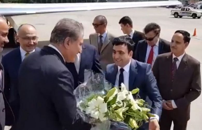 Qureshi arrives in Kyrgyzstan to attend meeting of SCO Council of FMs