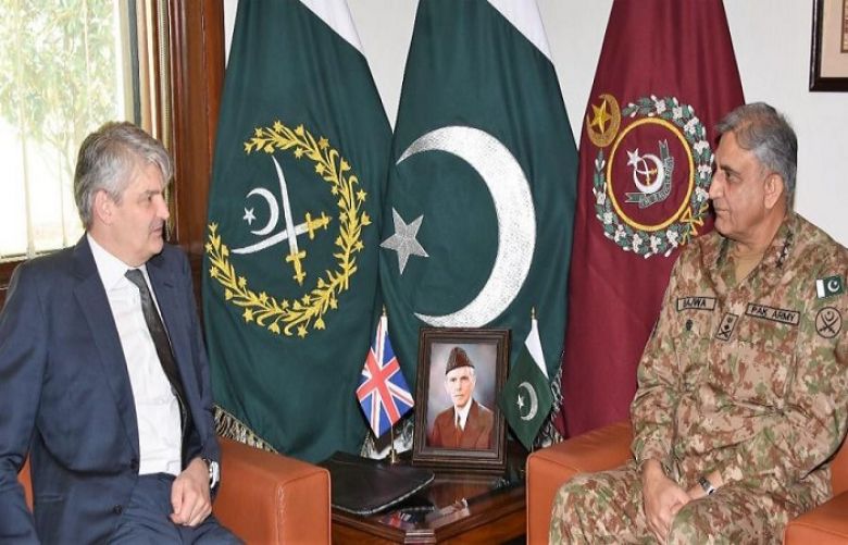 UK Defence Secretary calls on Chief of Army Staff General Qamar Javed Bajwa 