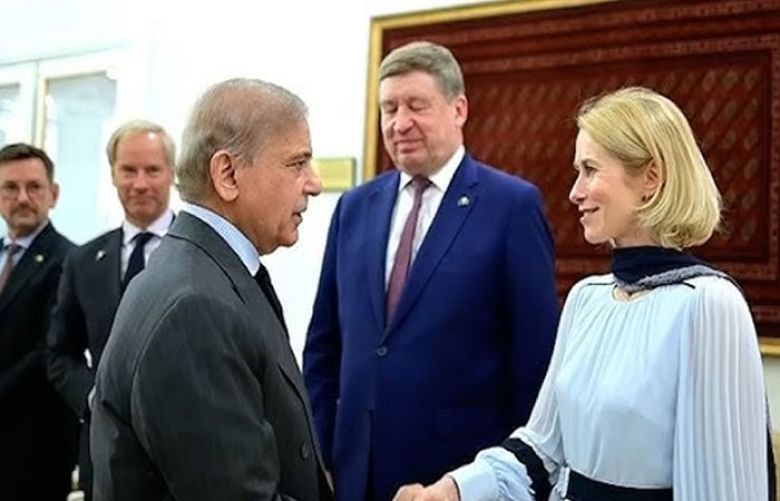 Shehbaz, EU representative review regional situation, strategic cooperation