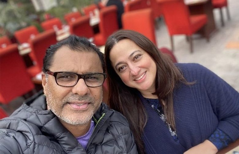 bowling coach Waqar Younis and his wife