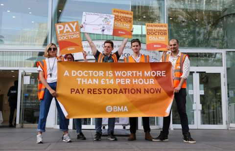 Thousands of UK doctors begin longest strike in NHS history