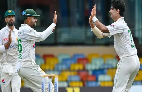 Second Test: Abrar, Naseem shine as Pakistan bowl out Sri Lanka for 166
