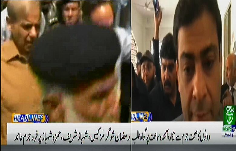 Opposition leader in National Assembly Shehbaz Sharif and his son Hamza Shehbaz