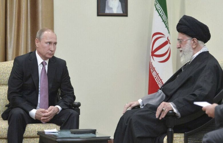 Russian President Vladimir Putin and Iranian Supreme Leader Ayatollah Ali Khamenei