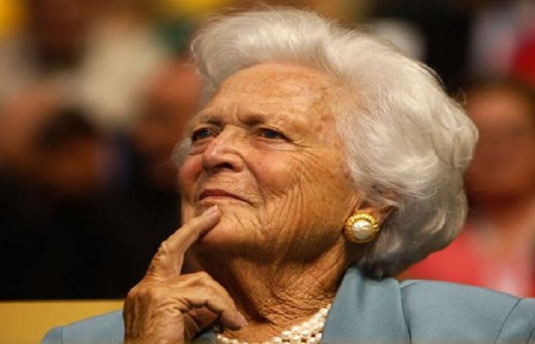 Former first lady Barbara Bush, during a commencement ceremony at Texas A&amp;M University on Dec. 12, 2008, in College Station,