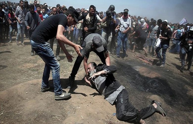 Israeli forces martyred 58 Palestinian protesters on the Gaza borde