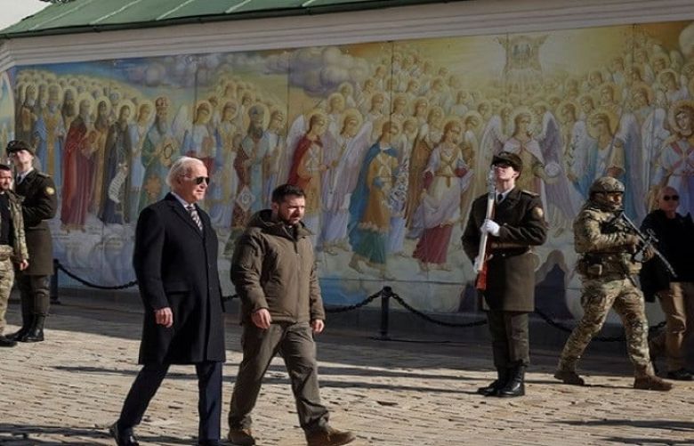 Biden makes unannounced trip to Kyiv ahead of war&#039;s anniversary