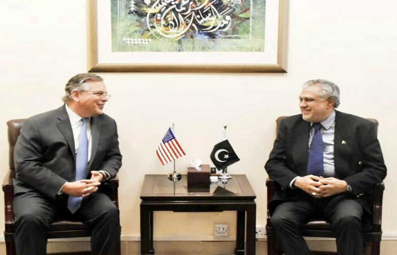 US ambassador Donald Blome &amp; Finance Ishaq Dar