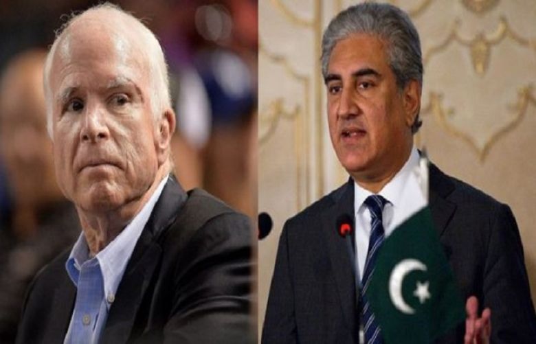 Foreign Minister Qureshi offers condolences following John McCain&#039;s death