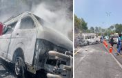 At least 10 killed, 13 injured after tourist van catches fire on Murree Expressway