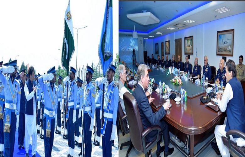 Prime Minister Imran Khan visited Air Headquarters Islamabad