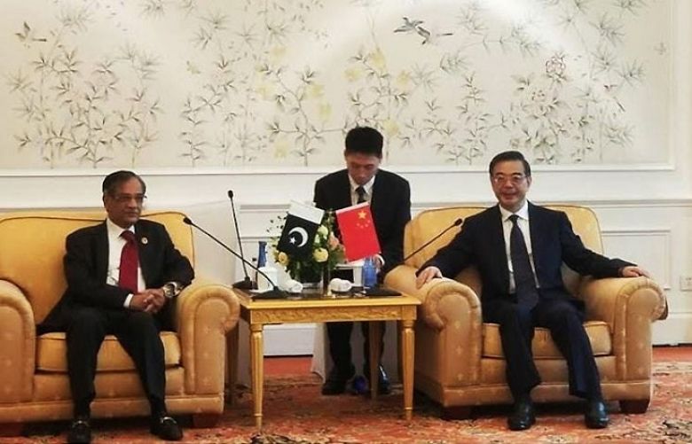 CJP Nisar meets Chinese counterpart in Beijing