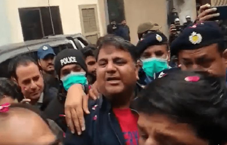 PTI’s Fawad Chaudhry brought to Lahore court hours after arrest