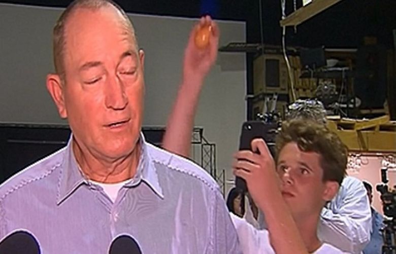 An Australian teenager lauded worldwide for egging a far-right senator