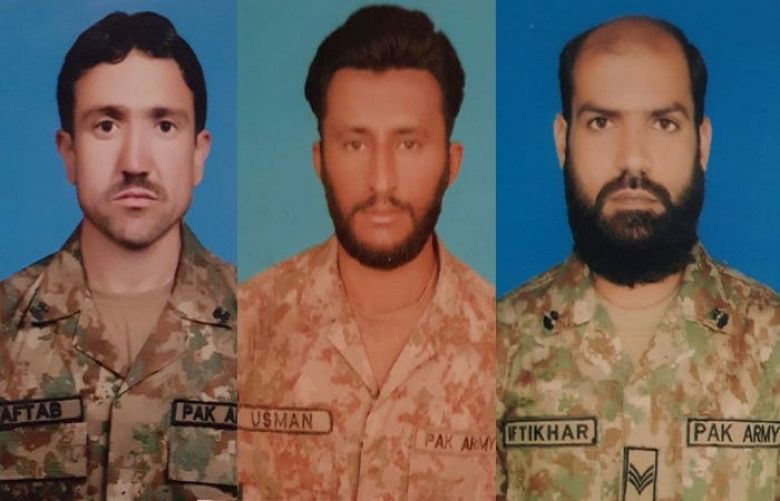Funeral prayers of soldiers martyred in cross-border attacks offered