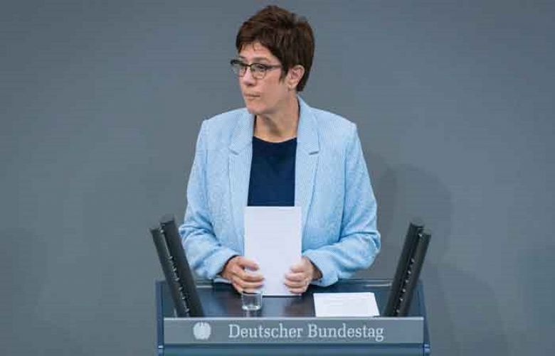 German Defence Minister Annegret Kramp-Karrenbauer
