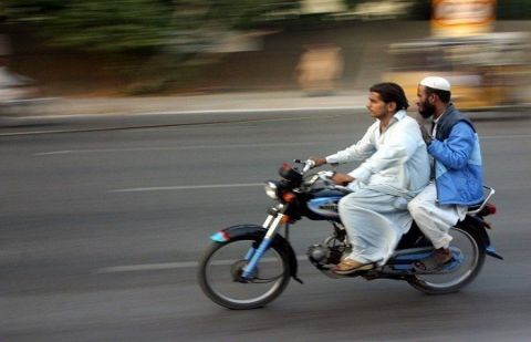 Pillion riding in Sindh province
