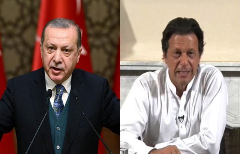 Turkey&#039;s President Recep Tayyip Erdogan and Pakistan Tehreek-i-Insaf (PTI) Chairman Imran Khan