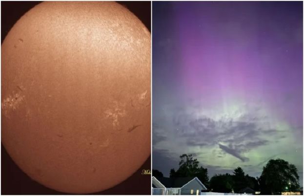 Astronomer captures rare 'giant sunspot' that causes Northern Lights