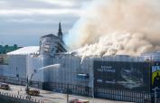 Fire engulfs iconic stock exchange building in Denmark’s Copenhagen