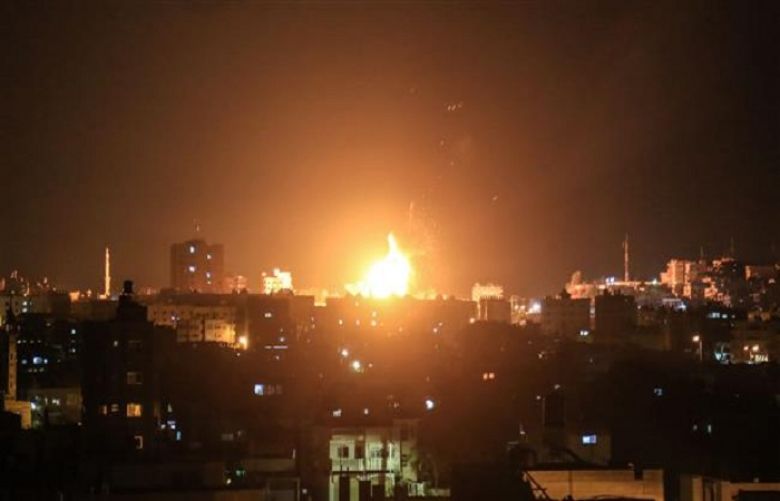 Israeli warplanes bombard southern Gaza Strip