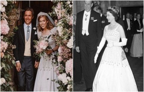 princess beatrice wore a hand-me-down wedding dress 