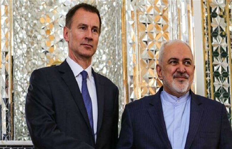 Iranian Foreign Minister Mohammad Javad Zarif and his British counterpart Jeremy Hunt