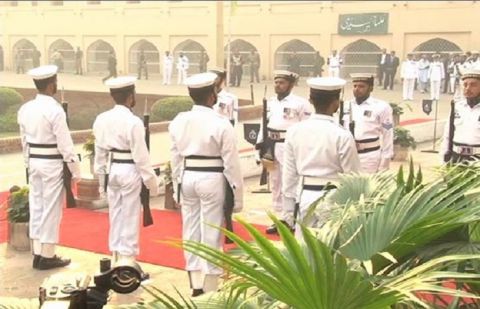 Change of guard ceremony held at Iqbal's mausoleum