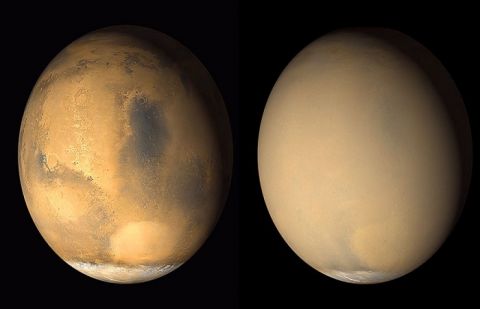 Mars dust storm transform the entire planet