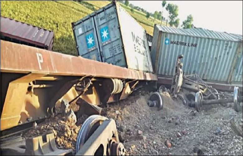 Thirteen bogies of Freight train derailed near Padidan