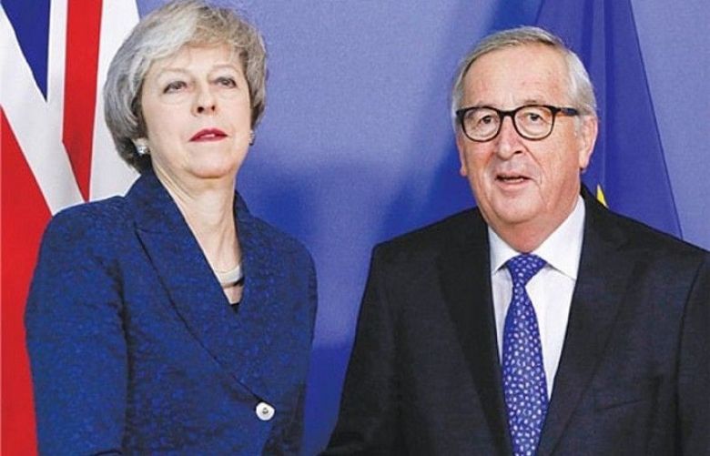 European Commission President Jean-Claude Juncker and British PM May