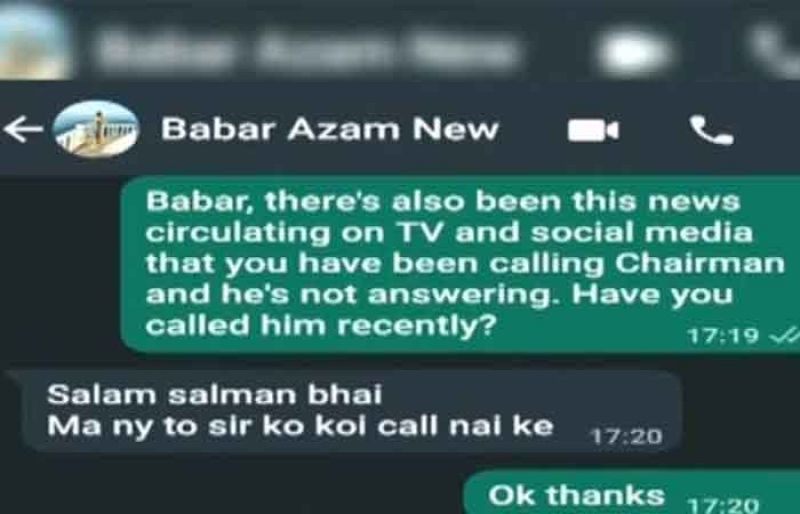 Babar Azam’s leaked Whatsapp chats ignites controversy