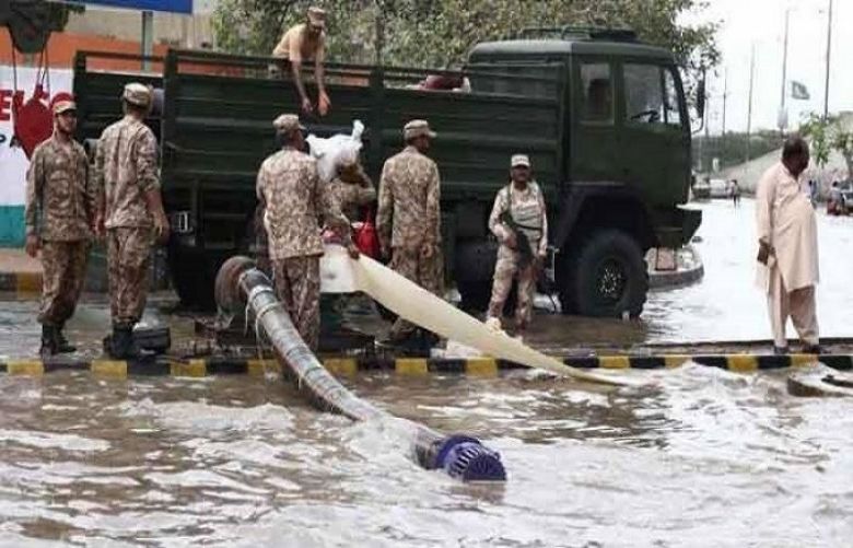 Rescue operations underway in Karachi’s rain affected areas