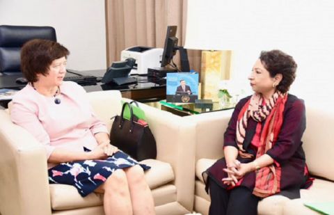 Pakistan's Ambassador to the United Nations, Dr Maleeha Lodhi and Security Council president