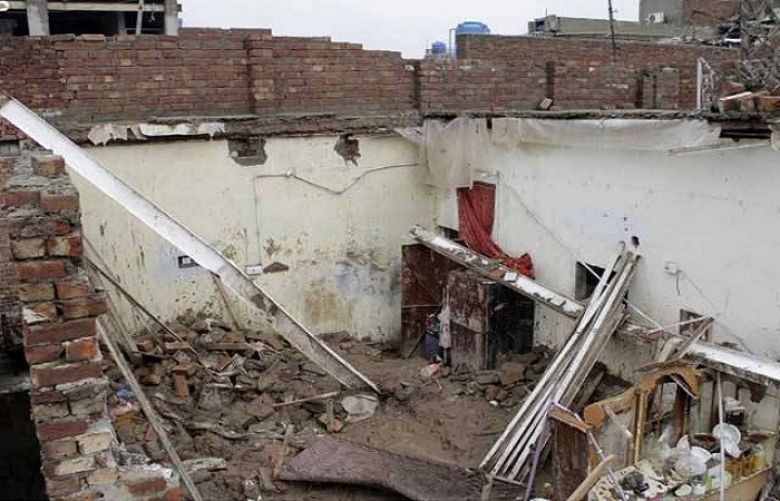 Three members were killed when the roof of a house caved in Mirpur city