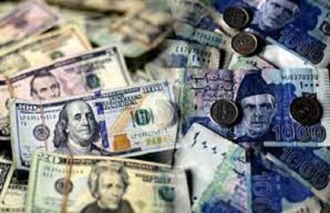 US dollar and Pakistani rupees