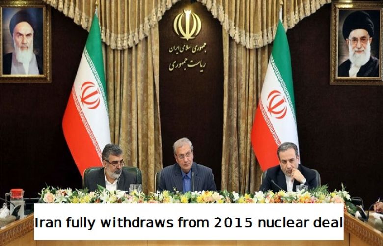 Iran Fully Withdraw from 2015 Nuclear Deal