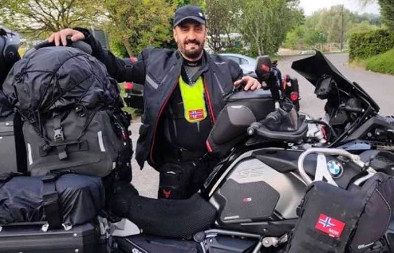 Pakistani-Norwegian Biker reaches Landi Kotal after travelling through 16 countries