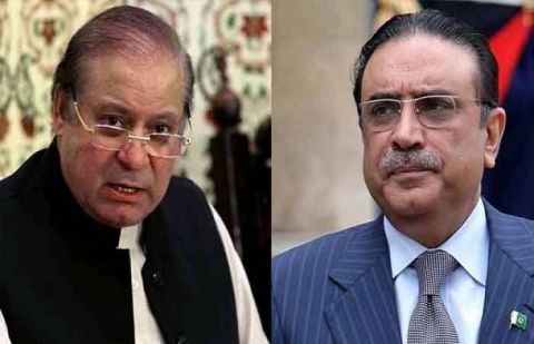 PML-N supremo Nawaz Sharif and PPP Co-chairperson Asif Ali Zardari