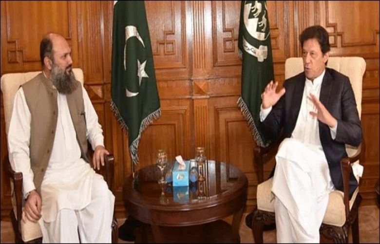 Balochistan Chief Minister Jamal Kamal Khan Alyani on Friday met with Prime Minister Imran Khan