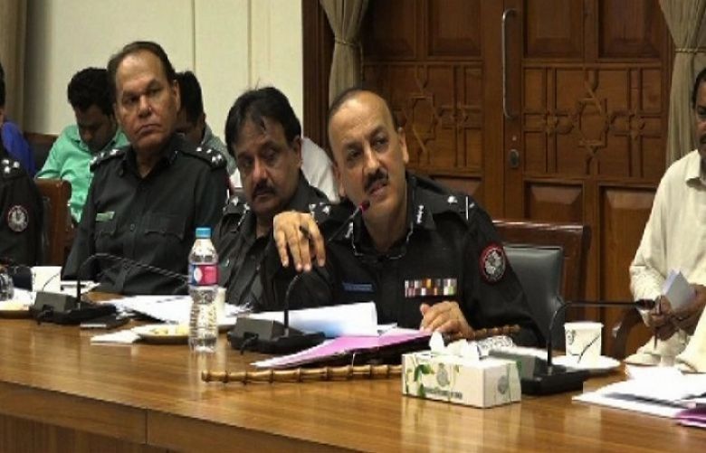Sindh Inspector General of Police, AD Khowaja chaired a meeting 